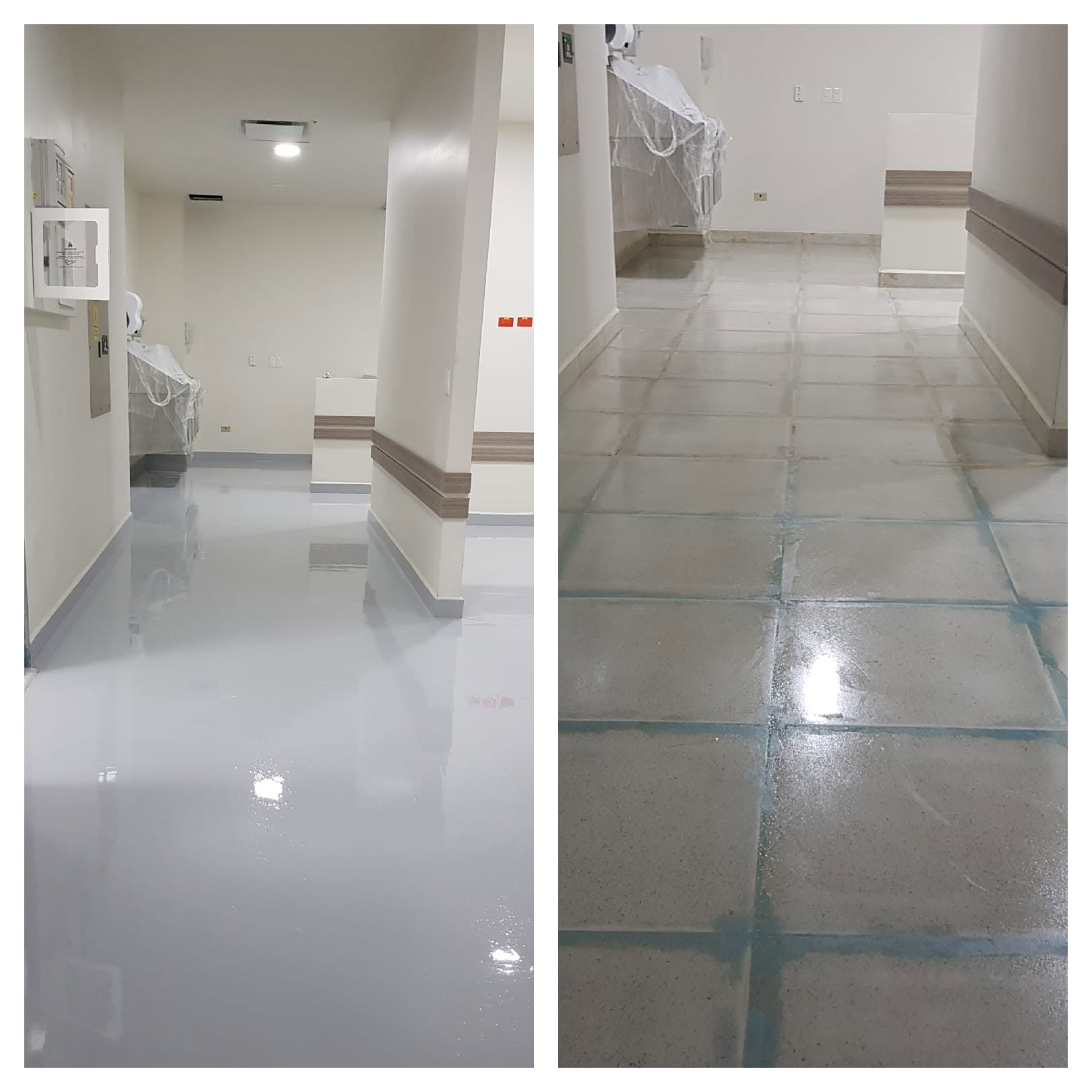 Transformación de pasillo de clínica