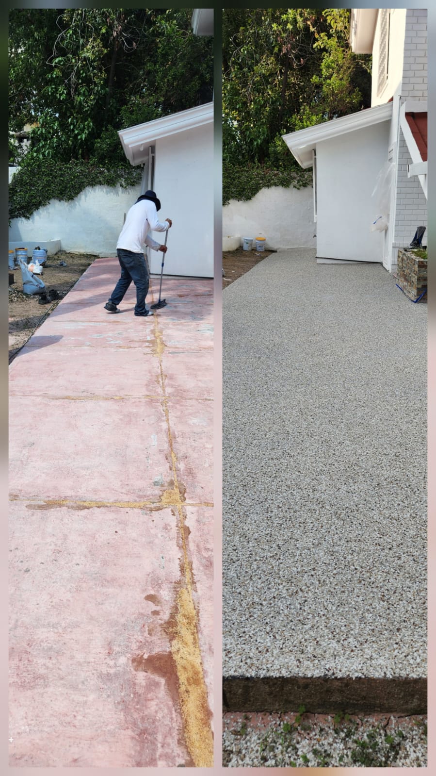 Transformación de camino exterior residencial